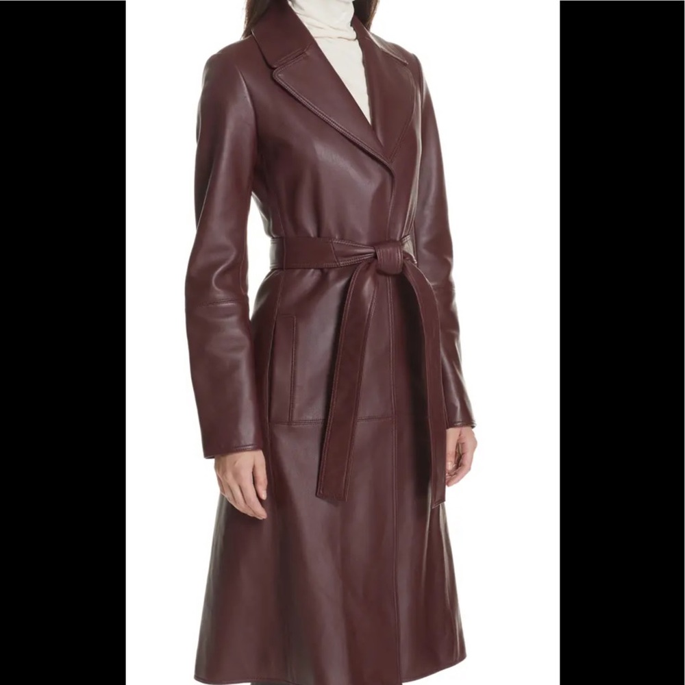Theory Napa leather Trench Coat